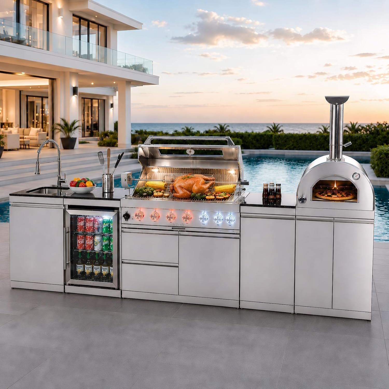 Doredo outdoor kitchen island review — full box contents and build quality
