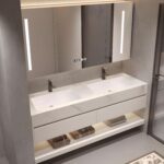 Image 1 of PONLTTEY double sink bathroom vanity review
