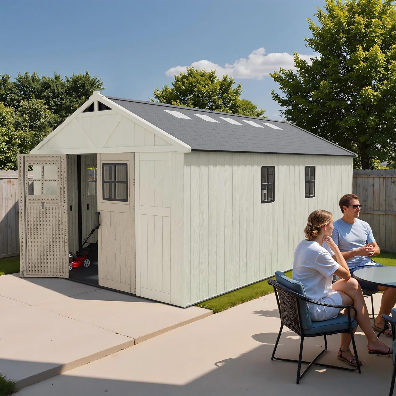 Patiowell 10x16 shed review,Patiowell outdoor shed review and rating,is Patiowell resin shed worth buying,Patiowell 10x16 shed review pros cons,Patiowell shed review honest opinion,Patiowell plastic shed review verdict during hands-on performance testing