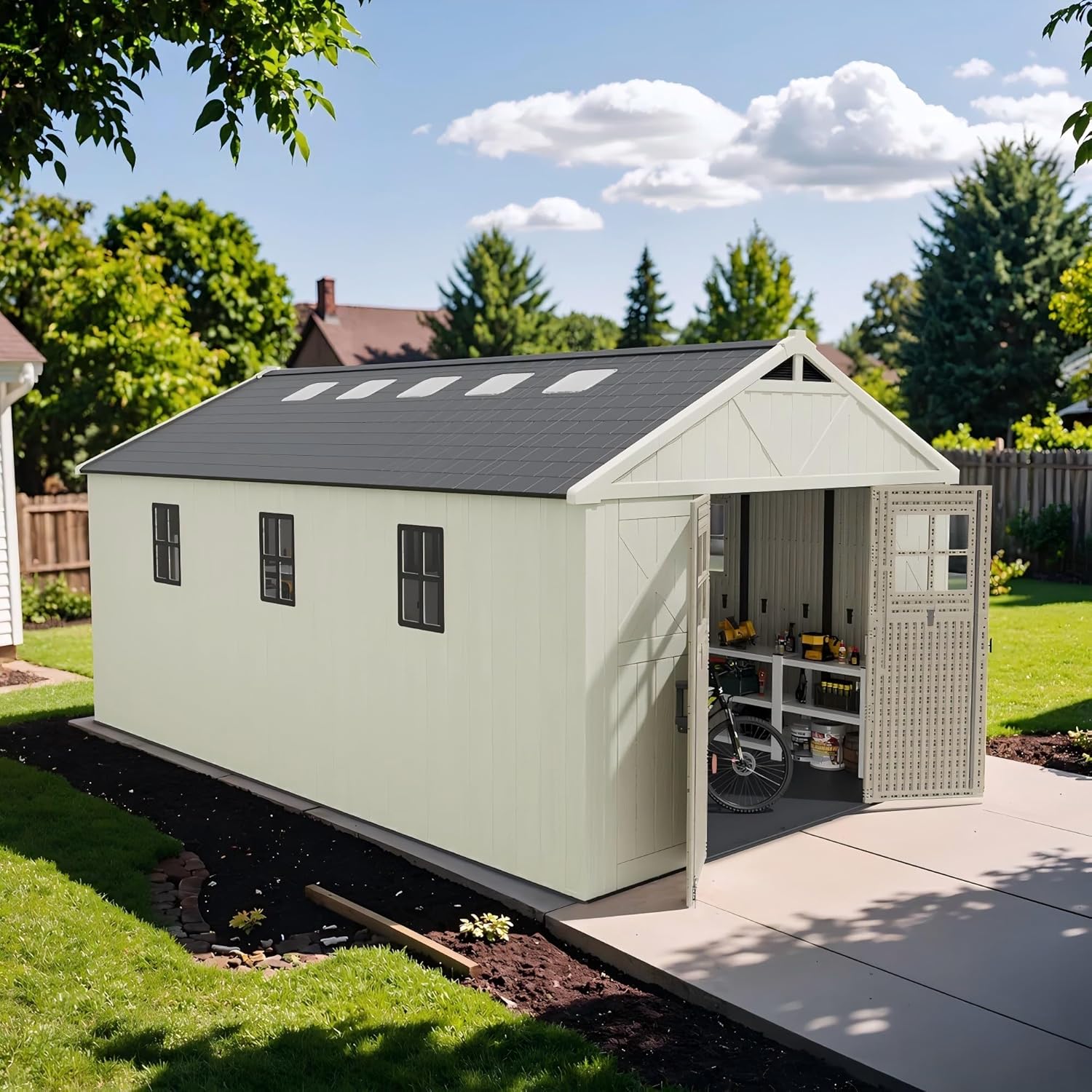 Patiowell 10x16 shed review,Patiowell outdoor shed review and rating,is Patiowell resin shed worth buying,Patiowell 10x16 shed review pros cons,Patiowell shed review honest opinion,Patiowell plastic shed review verdict benchmark scores and measured results