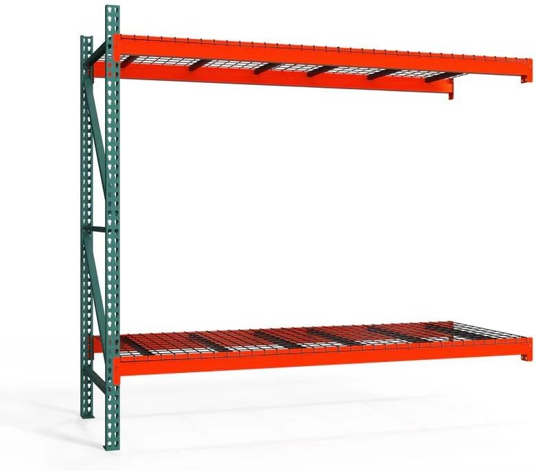 Shelving Inc pallet rack review and rating — unboxing showing uprights, beams, wire decking, and hardware