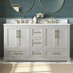 Image 1 of 60 inch double sink bathroom vanity review