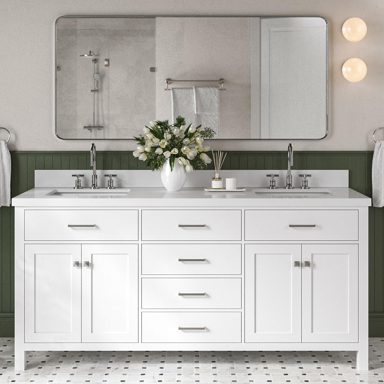 DKB Alenza 72 Inch Bathroom Vanity Review: Pros & Cons 1 DKB Alenza 72 inch bathroom vanity review unboxing what is included