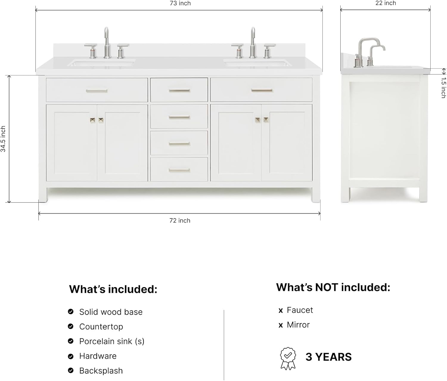 DKB Alenza 72 Inch Bathroom Vanity Review: Pros & Cons 2 DKB Alenza 72 inch bathroom vanity review setup and first use