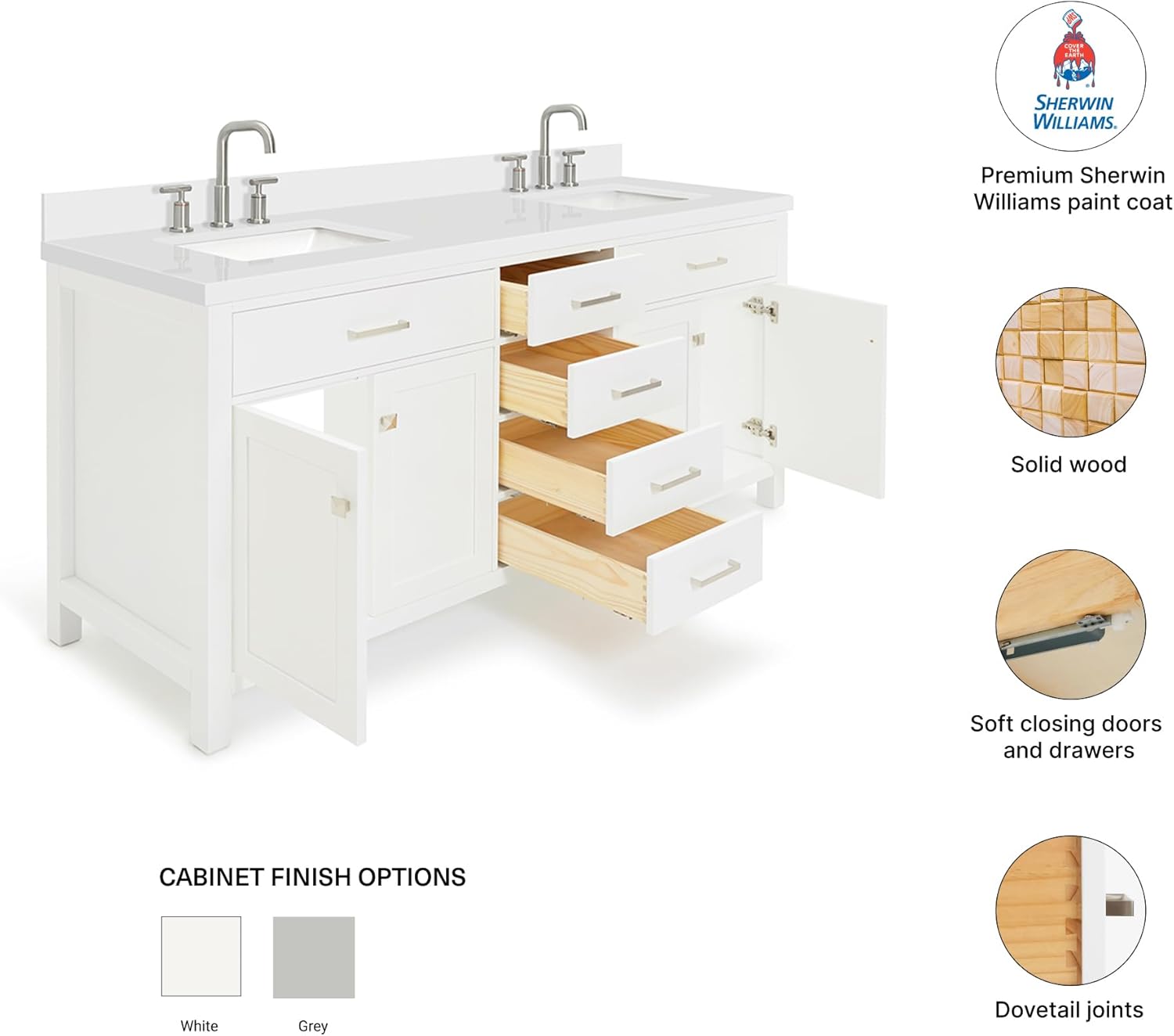 DKB Alenza 72 Inch Bathroom Vanity Review: Pros & Cons 3 DKB Alenza 72 inch bathroom vanity review after extended use