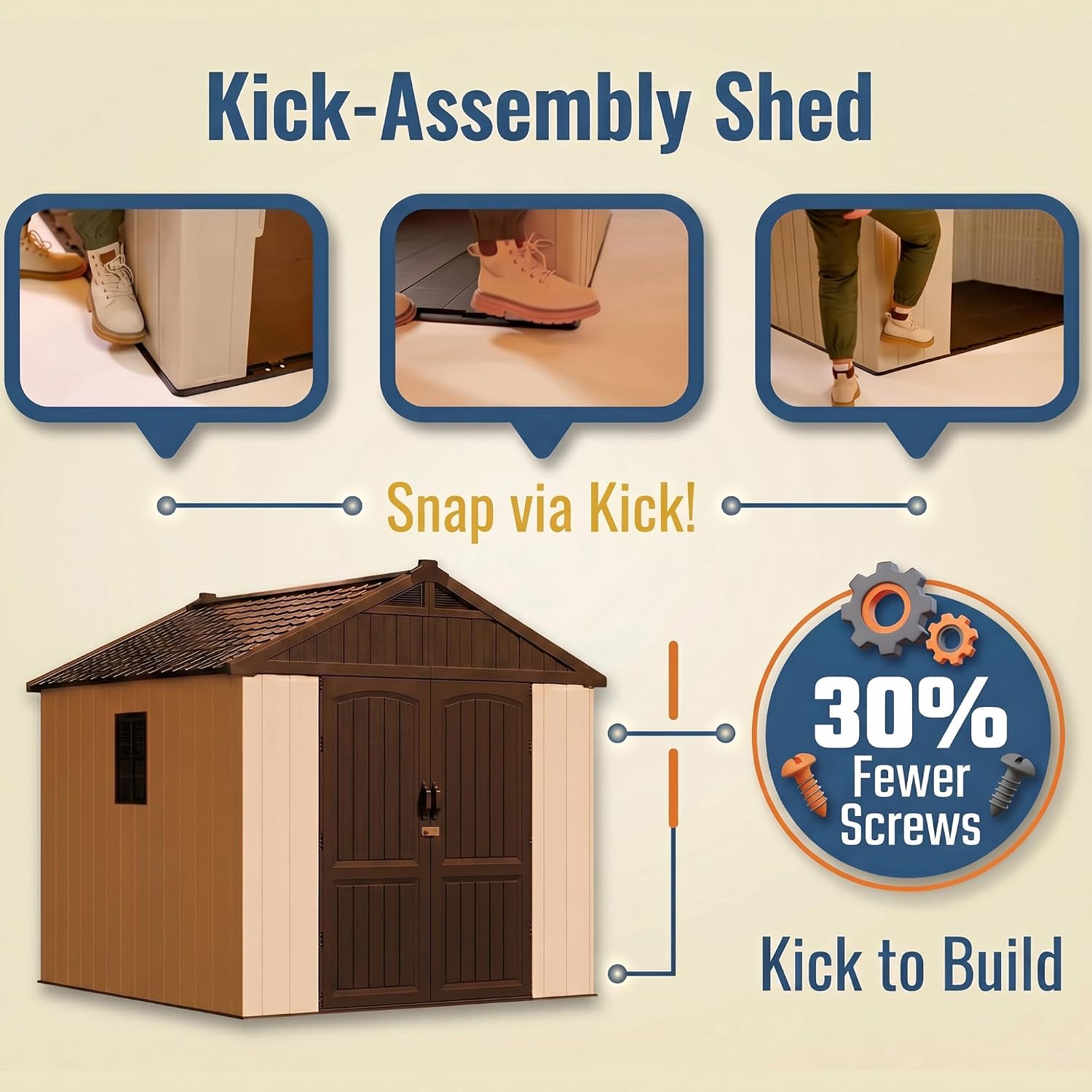 Devoko Plastic Storage Shed Review: Pros & Cons 3 Setting up the Devoko plastic storage shed review,Devoko storage shed review and rating,is Devoko storage shed worth buying,Devoko plastic shed review pros cons,Devoko storage shed review honest opinion,Devoko plastic shed review verdict for the first time