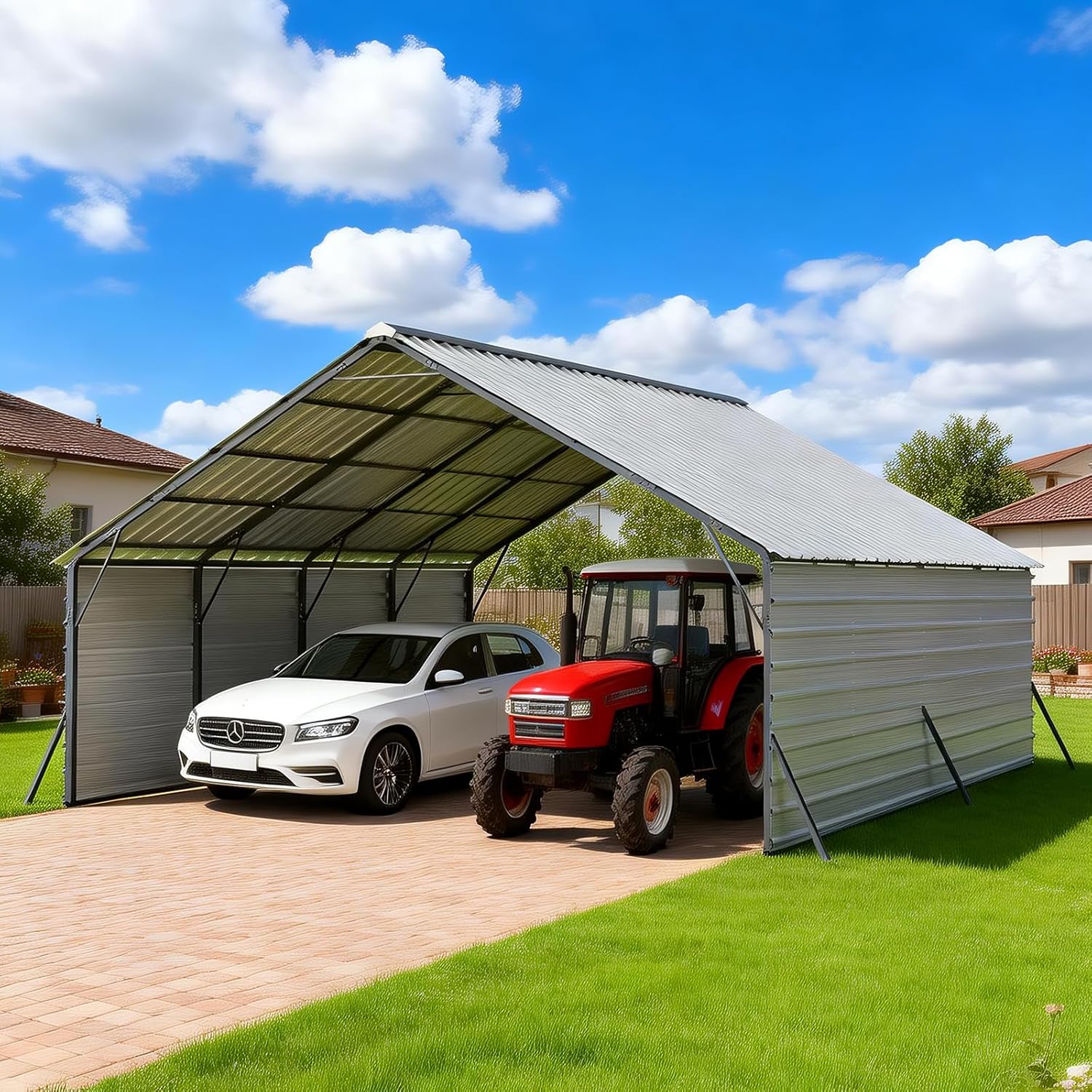FLOUREE 20x20 Metal Carport Review: Honest Pros & Cons 1 FLOUREE 20x20 metal carport review,FLOUREE 20x20 metal carport review and rating,is FLOUREE 20x20 metal carport worth buying,FLOUREE 20x20 metal carport review pros cons,FLOUREE 20x20 metal carport honest opinion,FLOUREE 20x20 metal carport review verdict — full unboxing showing every item included