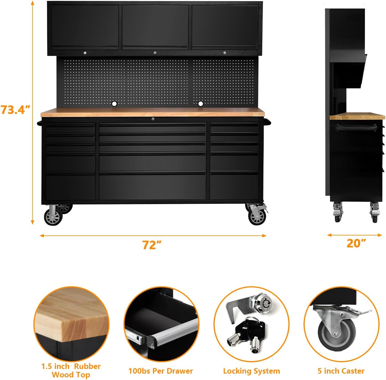 GarveeTech 72-Inch Rolling Tool Cabinet Review: Worth It? 2 GarveeTech 72-Inch Rolling Tool Cabinet review during hands-on performance testing
