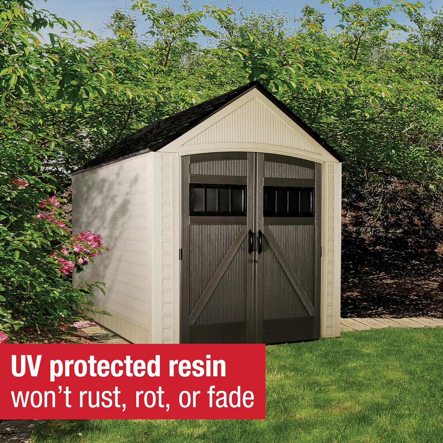 Rubbermaid resin outdoor storage shed review unboxing and complete package contents