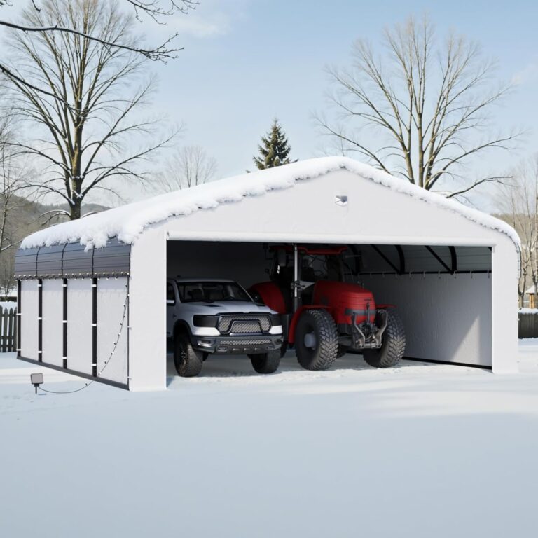 Sannwsg 20x20 Metal Carport Review: Honest Pros & Cons 31 Image 1 of Sannwsg 20x20 metal carport review
