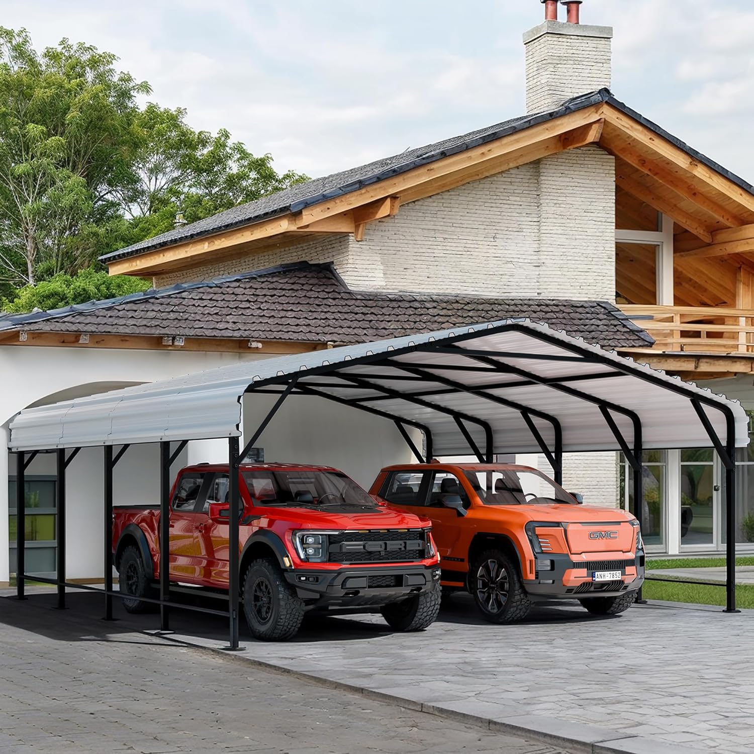 Shintenchi metal carport review, Shintenchi carport review and rating, is Shintenchi carport worth buying, Shintenchi metal carport review pros cons, Shintenchi carport review honest opinion, Shintenchi metal carport review verdict — full box contents and build quality