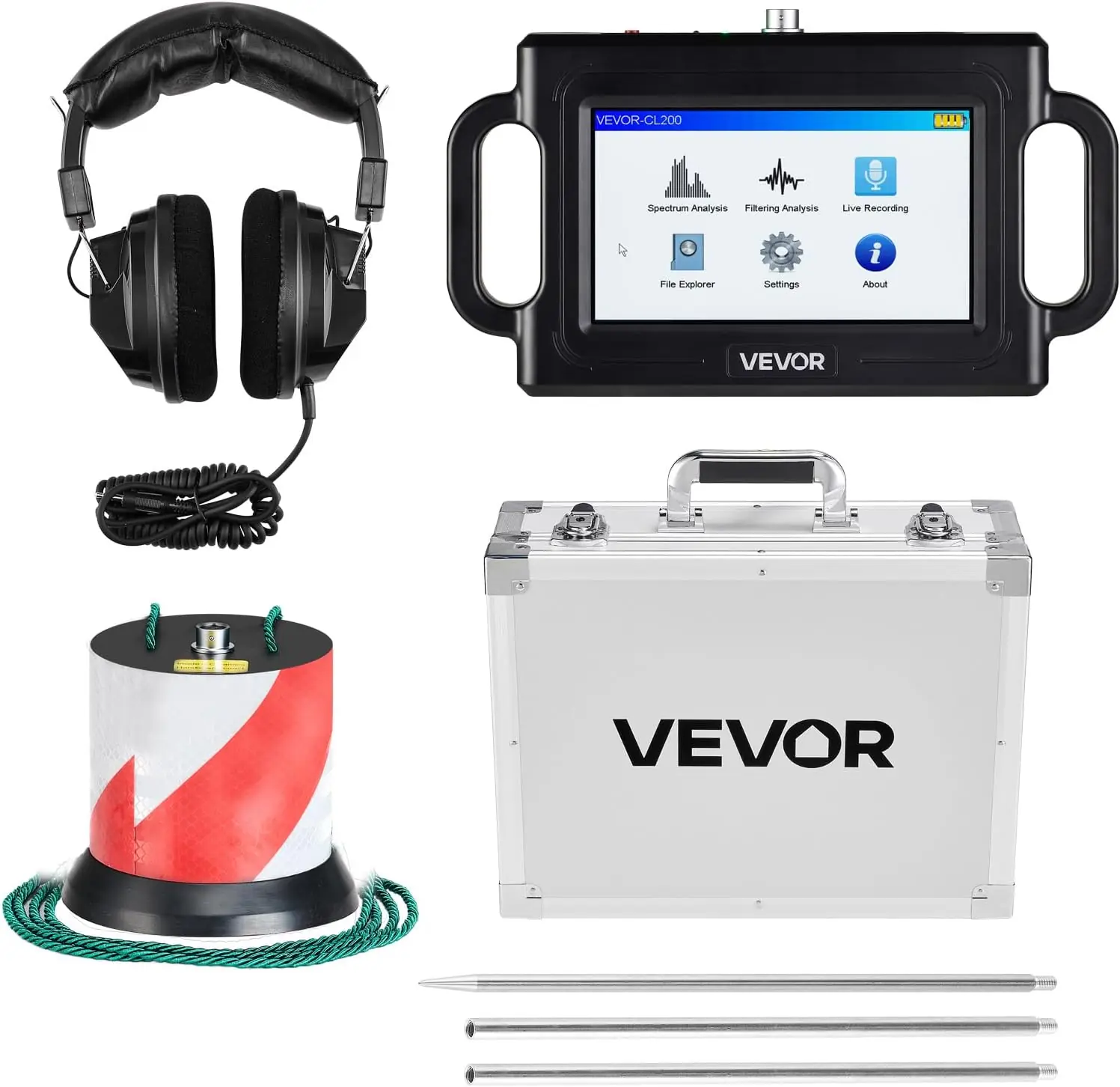 VEVOR pipe water leak detector review unboxing — what is included in the package