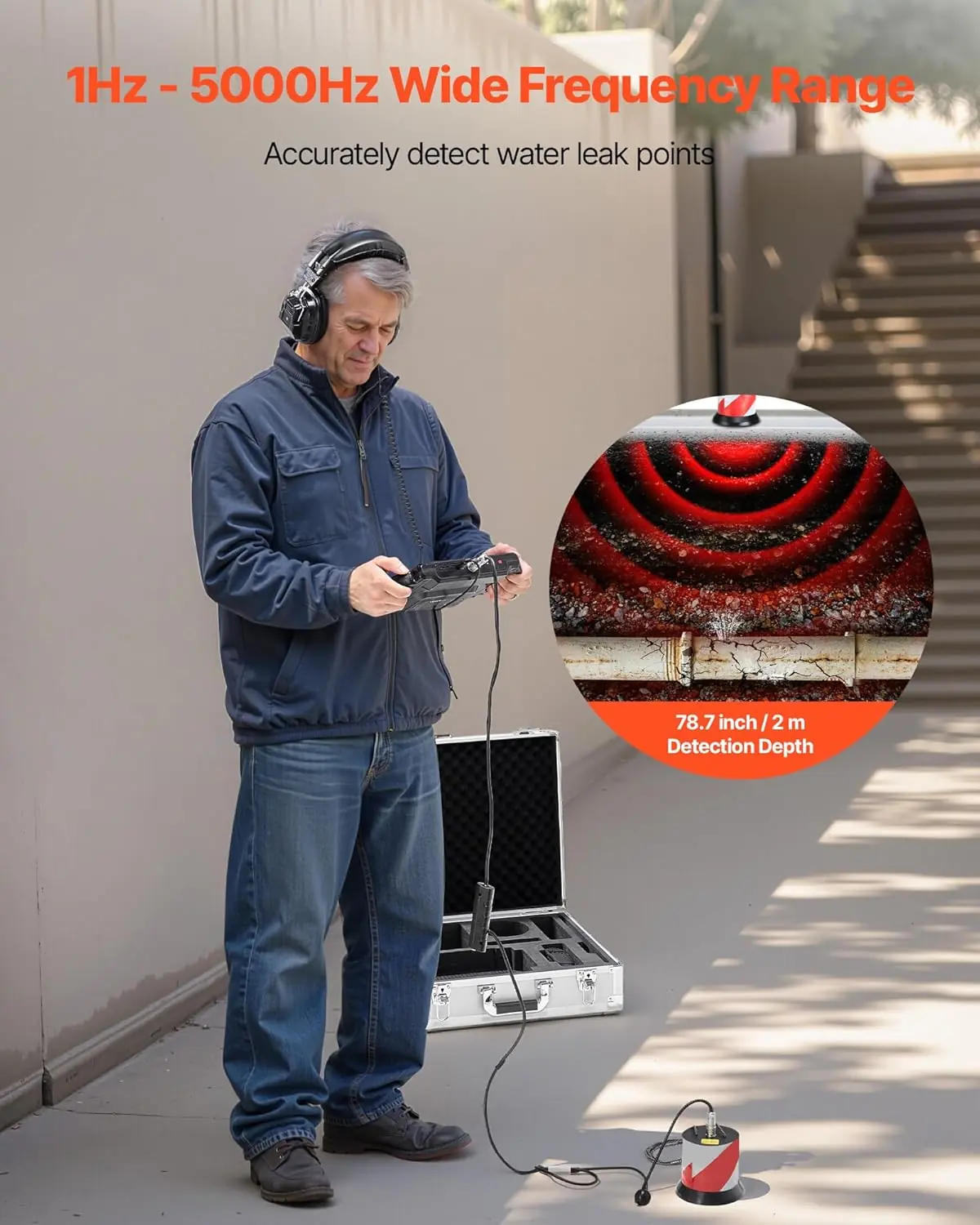VEVOR pipe water leak detector review setup and first use experience