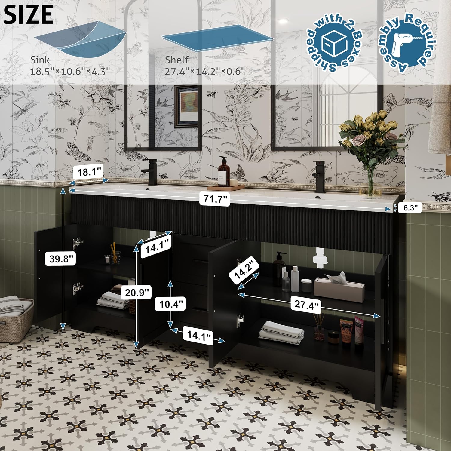 eclife 72 Inch Bathroom Vanity Review: Honest Pros & Cons 2 eclife 72 inch bathroom vanity review key features examined up close
