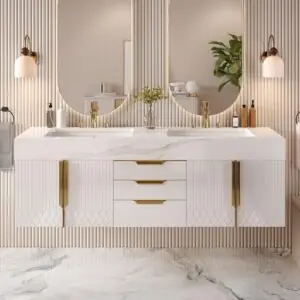 Image 1 of homary floating bathroom vanity review