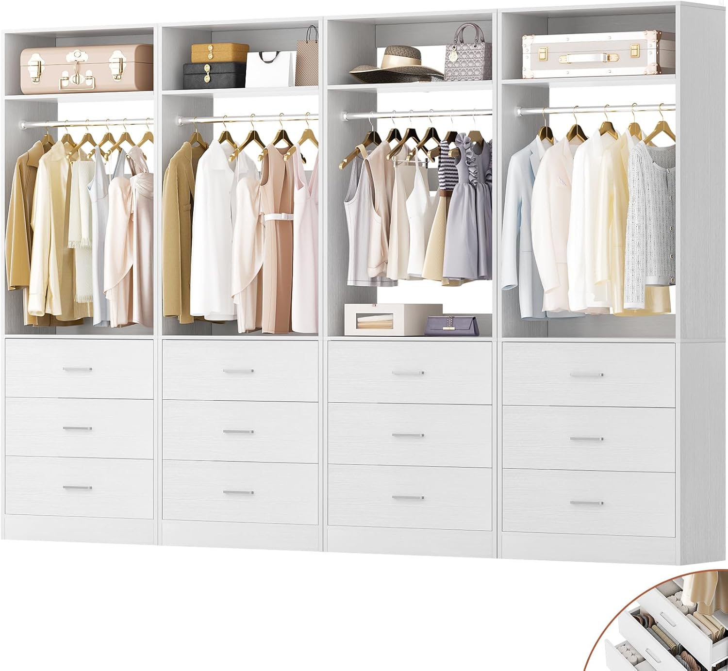 Besiost Closet System Review: Pros & Cons Worth Buying? 1 Besiost closet system review — full unboxing showing every item included