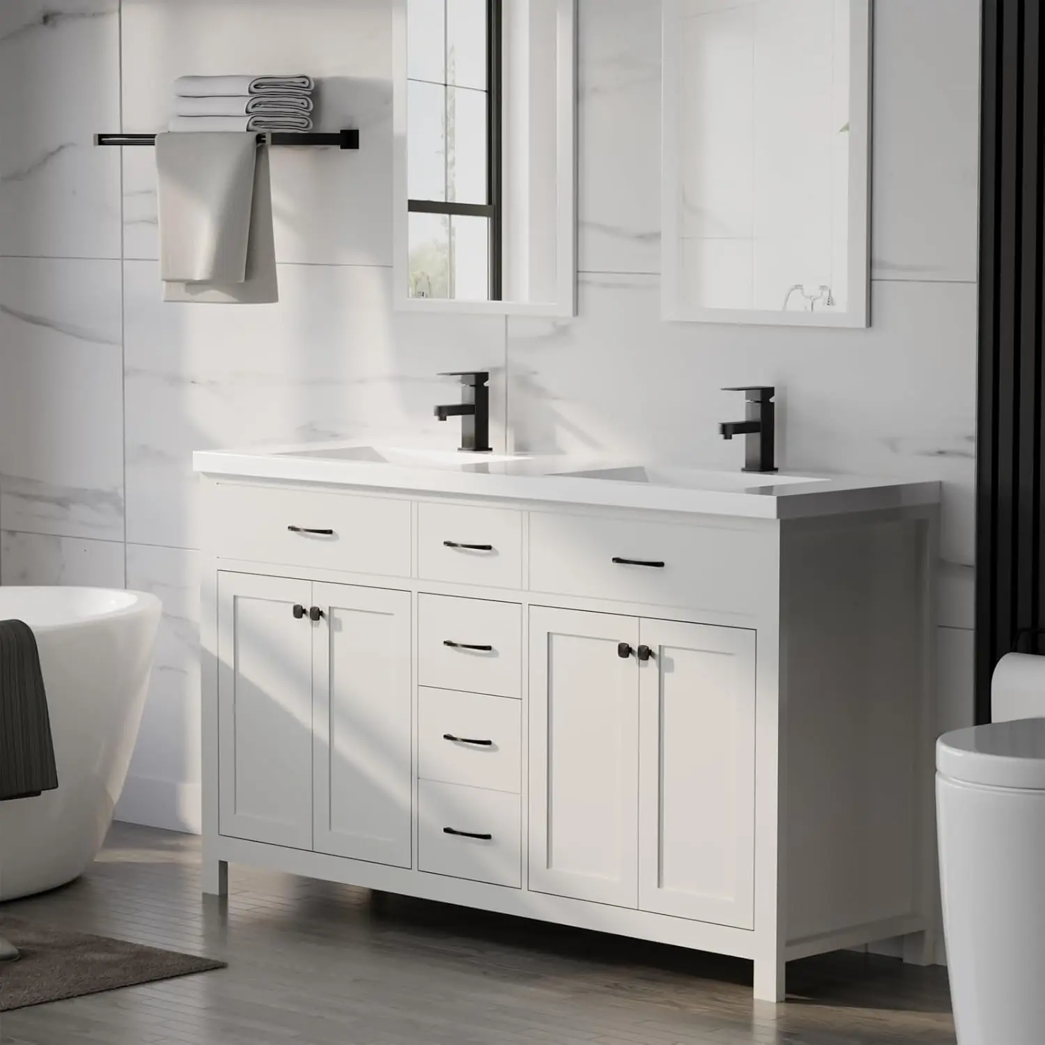 LUCKWIND 60 modern bathroom vanity review features evaluated through real use