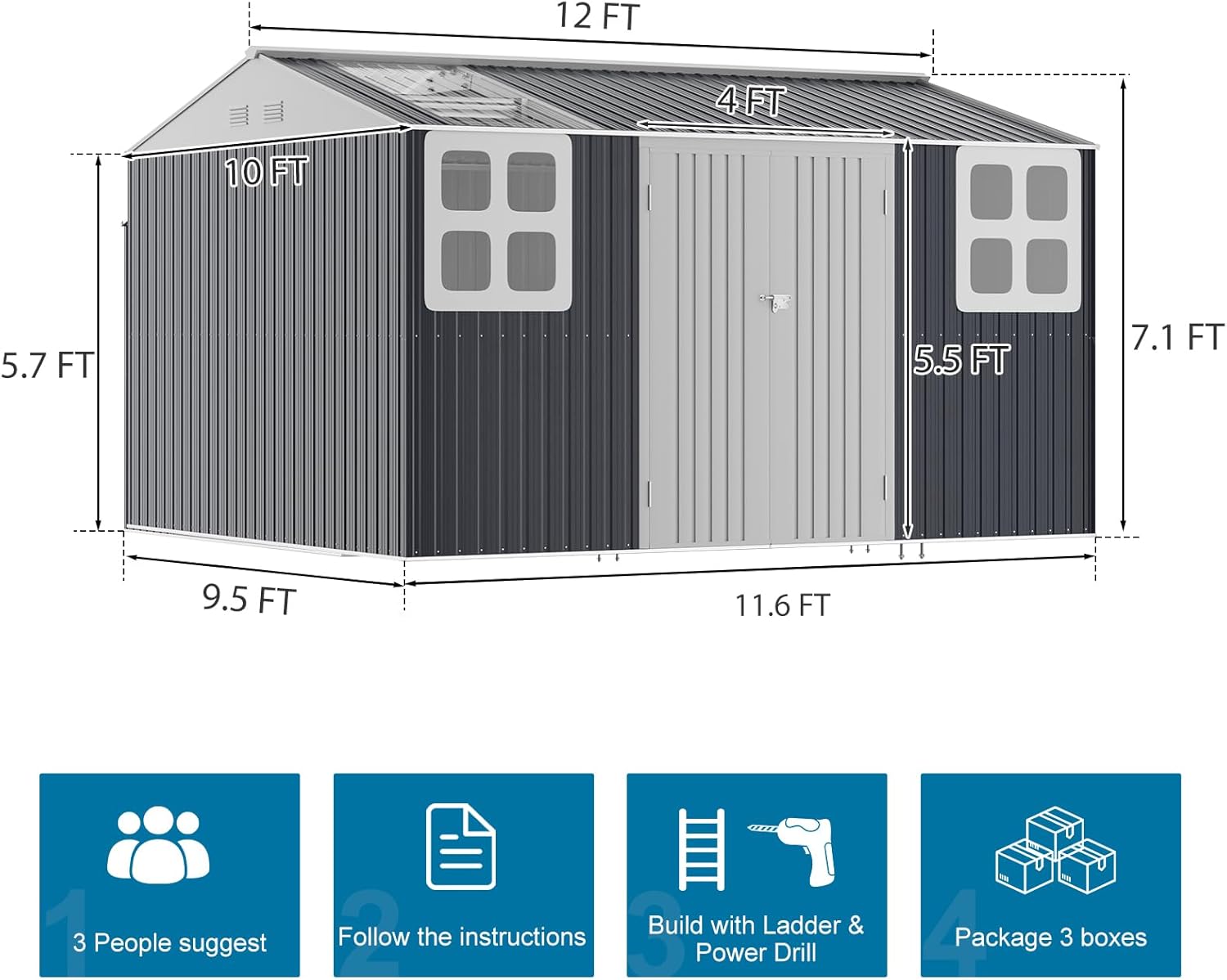 WELYAS 12x10 Metal Shed Review: Pros & Cons Worth Buying? 2 WELYAS 12x10 metal shed review,WELYAS 12x10 shed review and rating,12x10 metal shed worth buying,WELYAS storage shed review pros cons,WELYAS shed review honest opinion,WELYAS 12x10 shed review verdict during hands-on performance testing