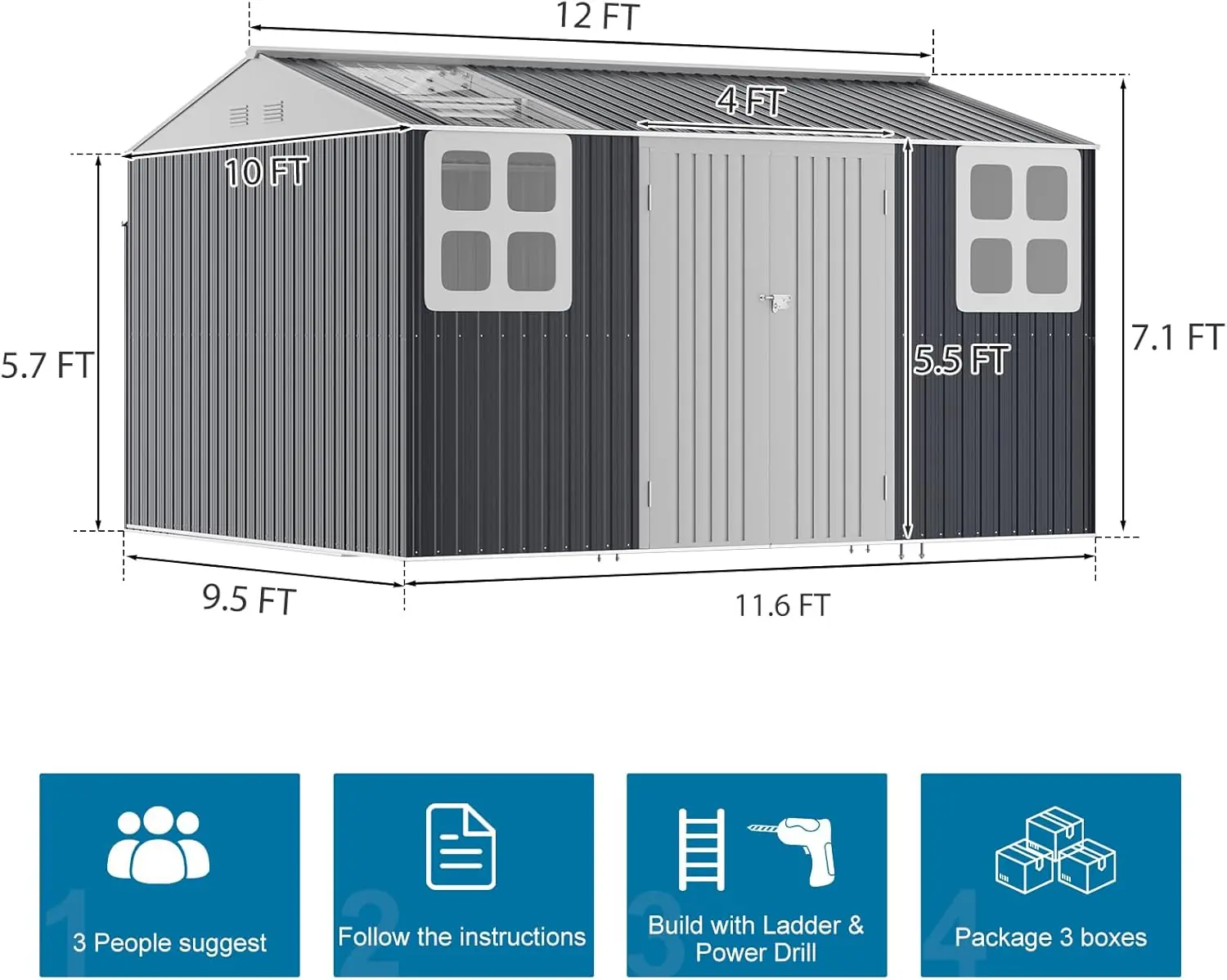 WELYAS 12x10 Metal Shed Review: Pros & Cons Worth Buying? 2 WELYAS 12x10 metal shed review,WELYAS 12x10 shed review and rating,12x10 metal shed worth buying,WELYAS storage shed review pros cons,WELYAS shed review honest opinion,WELYAS 12x10 shed review verdict during hands-on performance testing